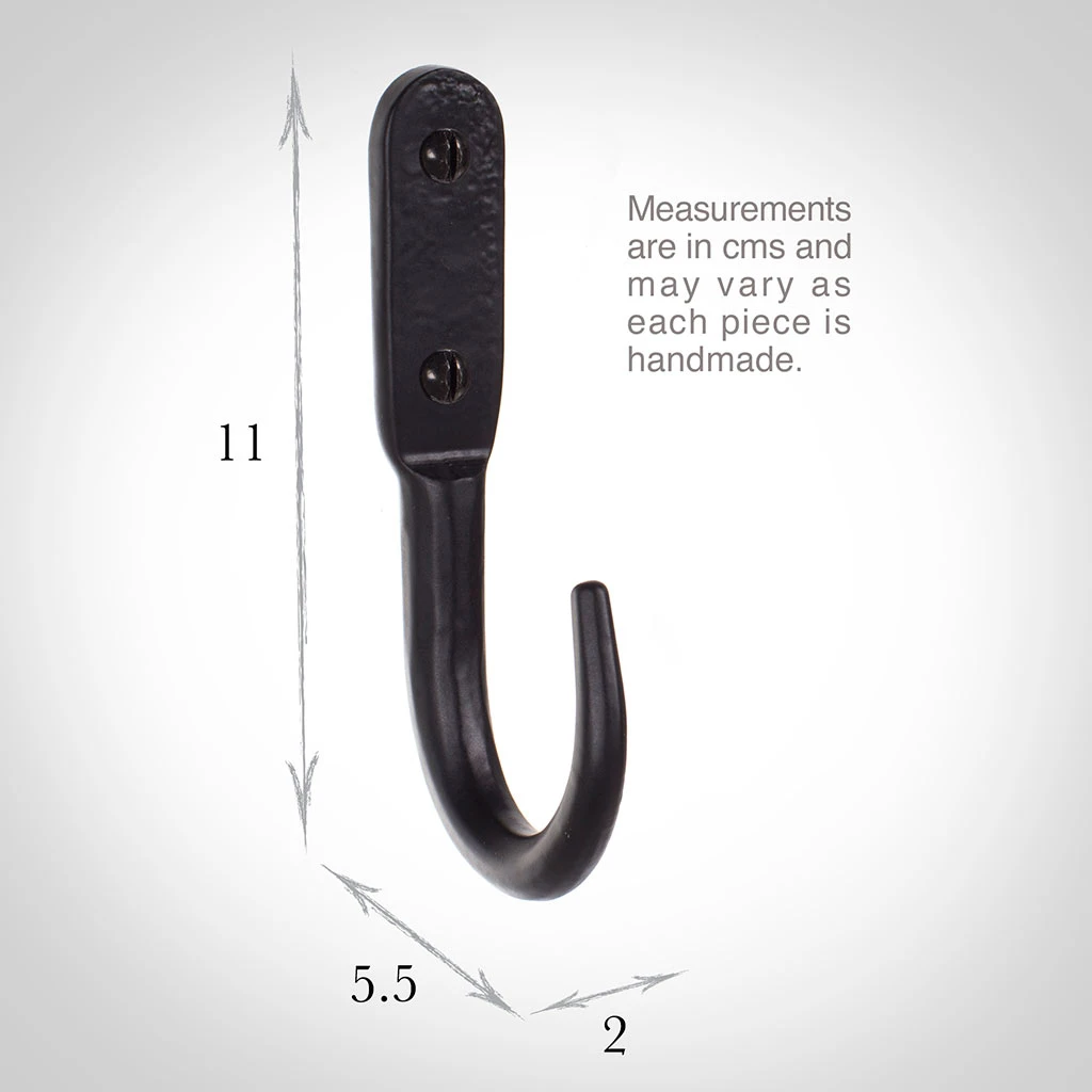 11cm Barn Wall Hook In Matt Black 5 11cm Barn Wall Hook In Matt Black - Image 3