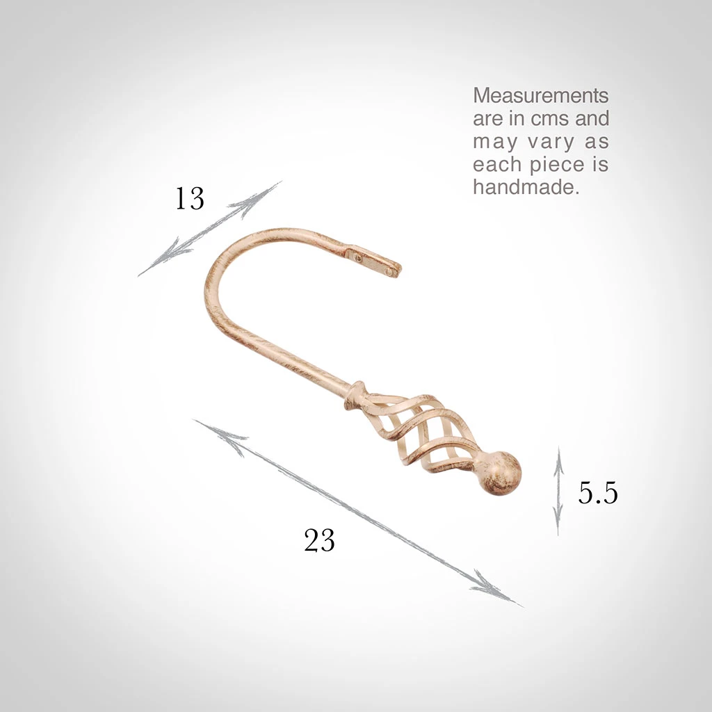 Large Cage & Ball Holdback In Old Ivory 5 Large Cage & Ball Holdback In Old Ivory - Image 3