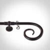 1.5m 16mm Crook Pole Pack In Matt Black