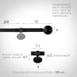 2m 16mm Cannonball Pole Pack In Matt Black 9 2m 16mm Cannonball Pole Pack In Matt Black -LOLYPO Spare Parts Shop 815mb 13